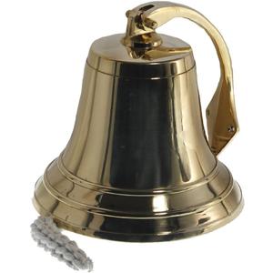8" Polished Brass Dinner Bell - Nautical Ship Decor