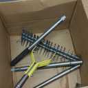 Thatching Rake 15-Inch Wide for Cleaning Dead Grass Efficient Steel Metal Grass Rake with Stainless Steel Handle Lawn loosening Soil 58.5-Inch Length