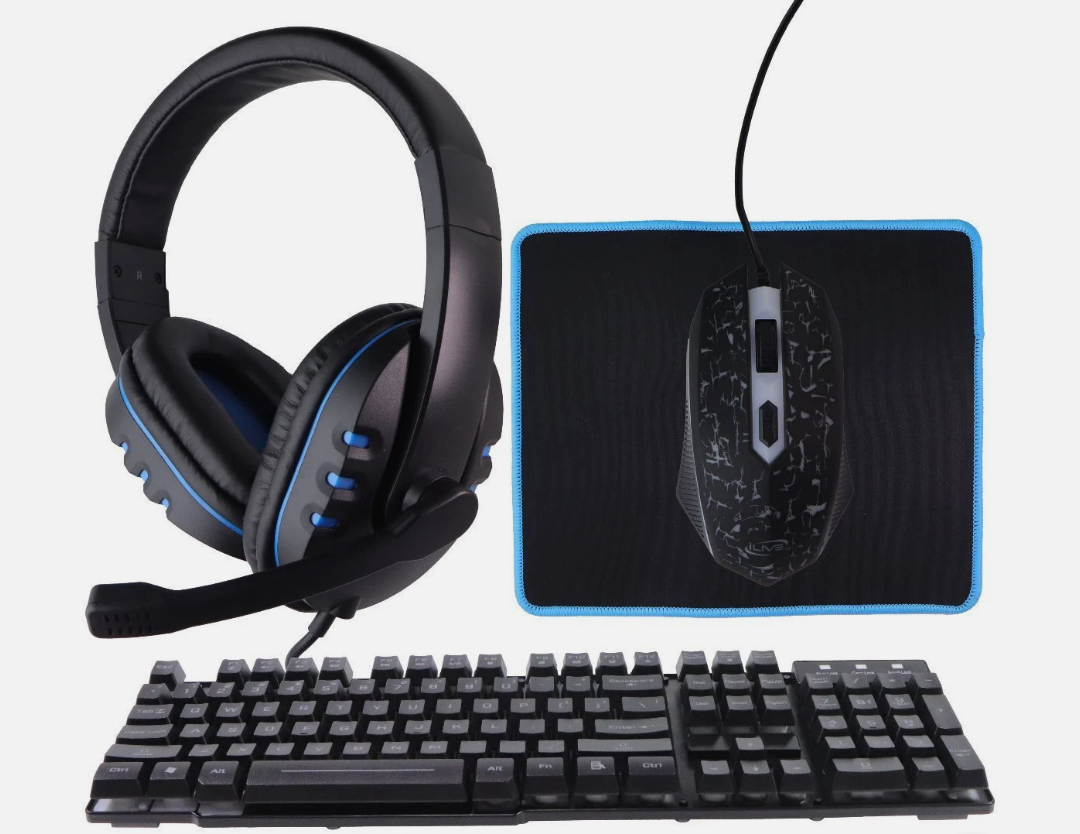 iLive Gaming Bundle - Headphones / Keyboard / Mouse + Pad - Black (IAGMK22VP)