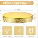 Wenqik Cake Stand 14 Inch Round Metal Cupcake Dessert Wedding Cake Stand Cookies Display Holder Fruit Serving Tray for Table Wedding Birthday Anniversary Party (Gold)