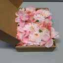 Floroom Mini Artificial Flower Heads Pink & Blush Fake Peony Daisy Rose Multicolor Small Faux Silk Flower Heads for Cake Craft Garland Wedding Party Graduation Cap DIY Home Decoration, 0.8"-3.6"