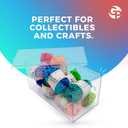 4 Clear Acrylic Boxes for Display, 8" Lx4 Wx4 H Storage Containers with Lids, Made in the USA, Clear Boxes for Gifts, Collectibles, Figures, Arts & Crafts Organization