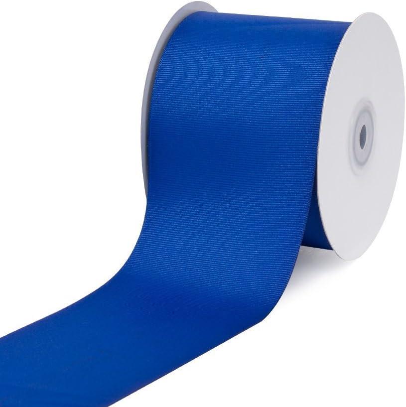 Creative Ideas, 3" Inch Solid Grosgrain Ribbon, 25 Yards, Royal Blue, 25 yd