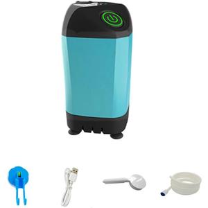 Portable Shower Unit - Camping Shower Kit, Electric Shower Pump | Detachable Handheld Shower Head, Compact and Lightweight Design Suitable for Outdoor Adventures, Beach Cleaning (Blue)

 