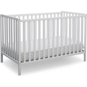 Delta Children Heartland 4-in-1 Convertible Crib - Greenguard Gold Certified, Bianca White, 54.3"L x 29.5"W x 35"H