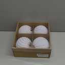 Velvet Christmas Ornaments Large Christmas Balls Ornament 4.7" White Velvet Ornaments for Christmas Tree Balls Xmas Wedding Holiday Halloween Party Big Flocked Decorative Hanging Ornament 4 Pcs