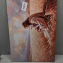 Jesus And Lamb Canvas Wall Art Christ Jesus Finds The Lost Lamb The Shepherd Painting Picture Wall Decor Religious Beliefs Poster Print Artwork for Living Room Bedroom Church Home Decoration (24"L x 16"W)