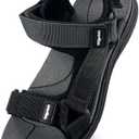 TISGOTAN Kid Sandals Open Toe Boy Hiking Outdoor Sports Teen Youth Water Beach Summer Sandals with Straps Size 3 Big Kid BlackGrey