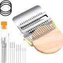 Knit Patch Looms Kit, Looms Knitting Kit for Beginners, Small Mini Darning Looms Wooden Patchwork Weaving Tool Set for Quickly Sewing Repair, Sewing Craft Supplies