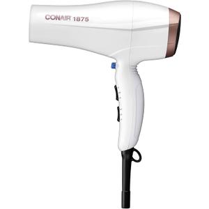 Conair Double Ceramic Hair Dryer | Blow Dryer with Ionic Conditioning | Includes Concentrator (1 Count (Pack of 2), White)