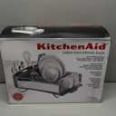 KitchenAid Large Capacity Full Size Rust Resistant Dish Rack with Angled Drain Board and Removable Flatware Caddy, Light Grey (Gray)