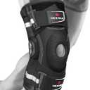NEENCA Professional Knee Brace for Knee Pain, Hinged Knee Support with Patented X-Strap Fixing System, Medical for Pain Relief, Arthritis, Meniscus Tear, ACL, PCL, MCL, Runner, Sport, 3XL, Black-Single