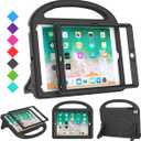 SUPLIK Kids Case for iPad 5th/6th Generation(9.7 inch, 2017/2018), iPad Air 2/1 & Pro 9.7 Case with Screen Protector, Durable Protective Cover with Handle Stand for Apple iPad 5/6 Gen, Black