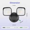 35W Outdoor Flood Lights, 3500LM LED Security Light Switch Controlled, IP65 Waterproof Exterior Flood Light with 2 Adjustable Heads, 6500K Wall Mount Outside Floodlight for Yard, Patio, Porch