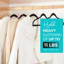 HOUSE DAY Premium Velvet Hangers 50 Pack Black, Non-Slip Flocked Felt Hangers, Sturdy Clothes Hangers with 360 Rotatable Hook, Heavy Duty Coat Hanger, Durable Slim Hanger for Closet Space Saving