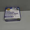 High Pressure Shower Head - Anti-Clogging Silicone Nozzles - 2.5 GPM Removable Restrictor - Easy to Clean Adjustable Replacement - easy to install with Plumbers Tape - 6 inch - Classic Chrome Finish