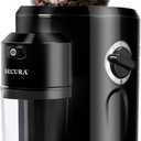 Secura Conical Burr Coffee Grinder, Electric Coffee Grinder with 18 Grind Settings, Adjustable Burr Mill Coffee Bean Grinder for 2-10 Cups