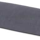 Manduka enlight Bolster Pillow - Yoga Pillow with Machine Washable Microfiber Cover, Curved Design for Optimal Workout and Meditation Support, Yoga and Pilates Equipment (Lean, Thunder)