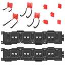 PR1ME 11 pcs Garage Storage Wall Mount Organizer Kit, Garage Storage Wall Rails with Utility Garage Wall Mount Hooks, 2X 31 inch Wall Rails, 4 Steel Garage Hooks, 5 Plastic General Purpose Hooks