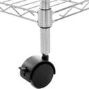 Amazon Basics 3-Shelf Heavy Duty Adjustable Wire Shelving Storage Rack on 2" PP Plastic Wheel Casters, Steel Utility Shelving Unit for Garage and Laundry Room, 23.2" x 13.4" x 32.75", Chrome