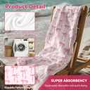 Pink Bow Beach Towel Coquette Beach Towel Gift 60 x 30 Inch Coquette Birthday Pink Bow Party Decorations for Birthday Baby Shower Bridal Shower Bachelorette Party Decor