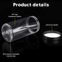 Patelai 4 Pieces Round Wide-mouth Leak Proof Plastic Container Jars with Lids for Travel Storage Makeup Beauty Products Face Creams Oils Salves Ointments DIY Making(32 Ounce,Black)