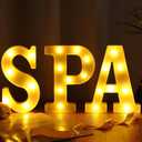 3 Pcs Spa Party Decoration Light up LED Letters 8.58" Spa Themed Party Decorations Supplies for Adults Women Home Decoration