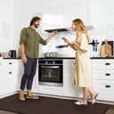 GOYLSER 5ft Kitchen Runner Rugs Non Skid, Absorbent Small Jute Kitchen Carpet Rugs, Rubber Backed Home Floor Mat, Deep Brown (2'4" x 5' (Rectangular))