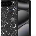 Unov Case for Pixel 10 Pro/Pixel 10, Black with [Anti-Slip Embossed Pattern], Shockproof Slim Protective [Anti-Scratch TPU] Back Cover, Zodiac Galaxy Space