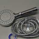 FASDUNT Shower Head with Handheld, High Pressure Handheld Shower Head with 80" Extra Long Stainless Steel Hose & Adjustable Bracket, Showerhead with ON/OFF Switch for Pets Bath