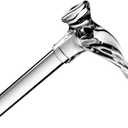 Elegant Lucite Clear Cane with Contour Handle - Right Hand - Safety Aid - 250lbs Limit - Deluxe Comfort Walking Cane - Acrylic Canes and Walking Sticks