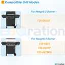 Grill Parts for Nexgrill 4 Burner 720-0925 720-0925P 720-0925PG,Grill Grate for Nexgrill 720-0925P Replacement Parts 720-0340 720-0718A Grate for Charbroil 463352521 463351021