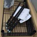 Amazon Basics 3-Shelf Adjustable Heavy Duty Steel Wire Rack Storage Shelving Organizer for Kitchen, Garage, 23.2" L x 13.4" W x 30" H, Black