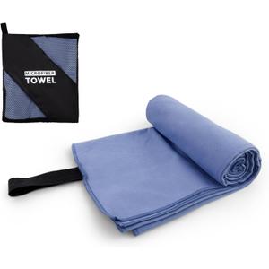 Yaozoon Camping Towel L Size Microfiber Quick Dry Lightweight for Travel Body Swimming Pool Beach Hiking Hot Yoga Mat Towels(Navy Blue, 1 Pack L)