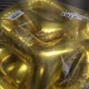 Gold Happy Birthday Balloons Banner 16 Inch Mylar Foil Letters, Inflatable Party Decor and Birthday Decorations for Women, Men, Boys & Girls Kids and Adults, Reusable, Party Supplies