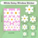 96 Pcs Flower Window Clings Cute Daisy Glass Window Stickers PVC Spring Windows Decals Static Floral Decoration for Home Office School Party Glass Windows Decor