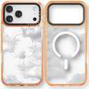 for iPhone 17 Pro Max Case Cute - Compatible with Magsafe - Military-Grade 6.6 ft Drop Protection Shockproof Phone Case - Clouds Design (6.9') Cosmic Orange