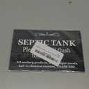 Septic Tank Sign  Strong self adhesive  Stylish Polite Notice engraved onto textured CARBON ASH (burnt wood) effect acrylic  Plaque for Toilet, Bathroom, W.C  Septic Tank Signage
