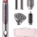 MESCOMB Infrared 6 in 1 Hot Air Styler Wrap - Dual Voltage Hair Dryer| Fast Drying & No Heat Damage, Professional Multi-Styler for Curling, Volumizing & Smooth Straightening (110V-240V)