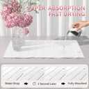 Stone Drying Mat for Kitchen Counter-Super Absorbent PU Dish Drying Mat, Quick Dry Stone Mat Kitchen for Dishes, Bottles & Cups, Large Foldable Stone Dish Drying Mat, Non-Slip Kitchen Mat (24" x 16")