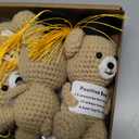 WELLBANEE Positive Crochet Bear Gift for Women Men, Fathers Day Bear Gift for Dad, Positive Bear Graduation Gift for Daughter Son Student, Teacher, Friends, Boss Gifts for Women Coworker 3 in pack