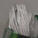 25 Ft Flat Plug Extension Cord, 16 AWG 3 Prong Grounded White Low Profile Extension Cable for Indoor, UL Listed