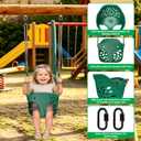 SELEWARE Green High Back Full Bucket Toddler Swing Seat w/Adjustable Rope