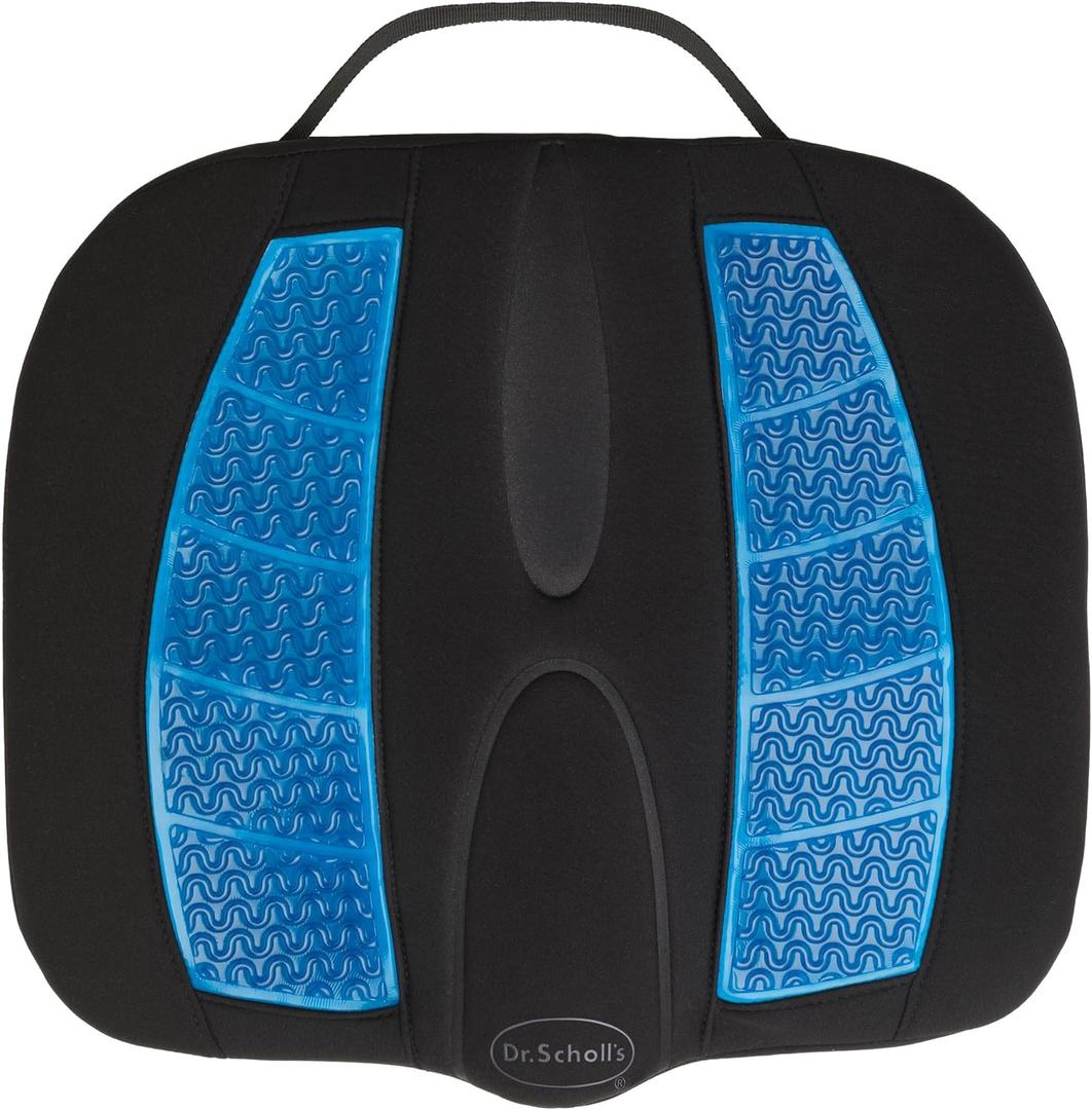 Dr. Scholl's Massaging Gel Posterior Seat Cushion for Car, Office, Home  Black