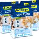 PetSafe ScoopFree Premium Crystal Cat Litter - Ultra-Absorbent Silica Universal Litterbox Crystals - Non-Clumping Odor Control - Fresh Scent - 8 lb Bag - 3 Pack