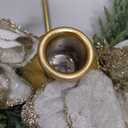 XunYee Advent Candle Holder Wreath Set of 5 with 5 Flameless Candles Christmas Advent Berry Champagne Flower Wreath Rings for Table Centerpiece Fireplace Festival Home Church Decor(Vivid)