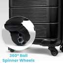 American Tourister Stratum 2.0 Expandable Hardside Luggage with Spinner Wheels, Jet Black, Carry-on