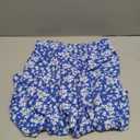 Allegra K Women's Floral Skirt A-Line Midi Skirt Chiffon Elegant 2025 Fall Skirts with Pockets (Blue White) L