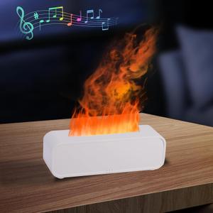 7Color Flame Diffuser, Bonfire and Fireplace 10.7" 3" 3.1" (White)