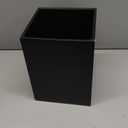 Matte Black Square Small Trash Can, 2 Gallons / 7.5L Garbage Can, Waste Basket for Home, Bathrooms, Office, Under Desk, Bedroom, Laundry Room, Kitchen, Kids Room, and Dorm